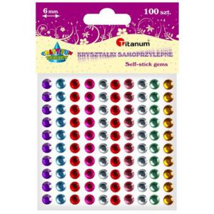Kryształki samoprzylepne Titanum Mix, 100szt
